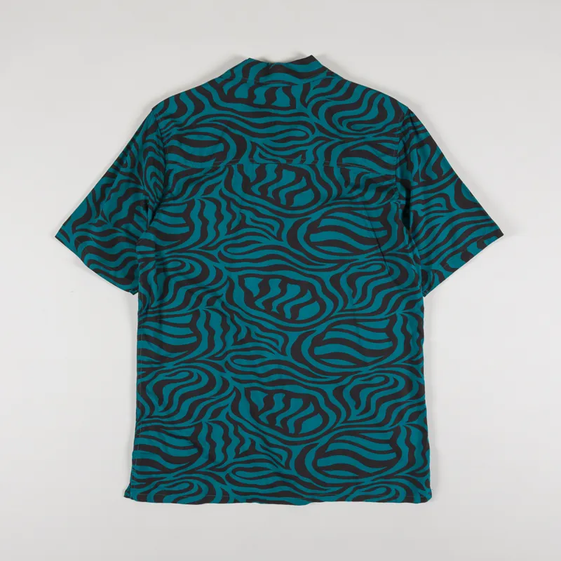 Dickies Leesburg Short Sleeve Shirt Deep Lake Zebra-1