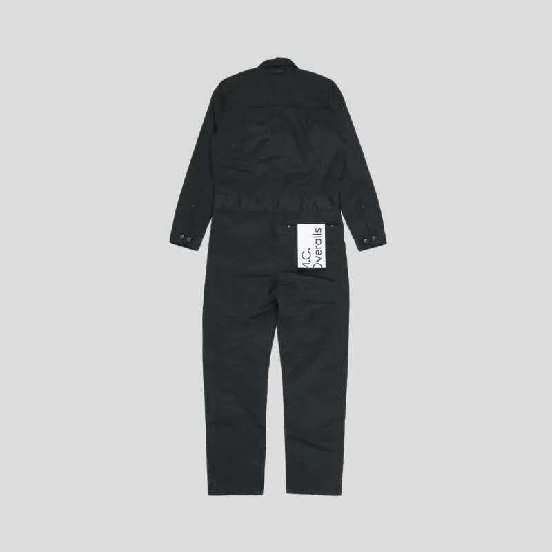 M.C Overalls Polycotton Collared Zip Overall Black-4
