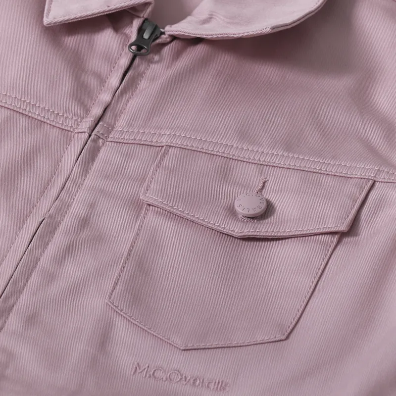 M.C Overalls Polycotton Collared Zip Overall Dusty Pink-9