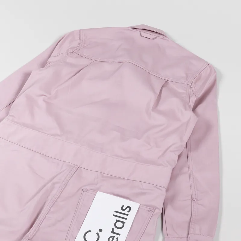 M.C Overalls Polycotton Collared Zip Overall Dusty Pink-10