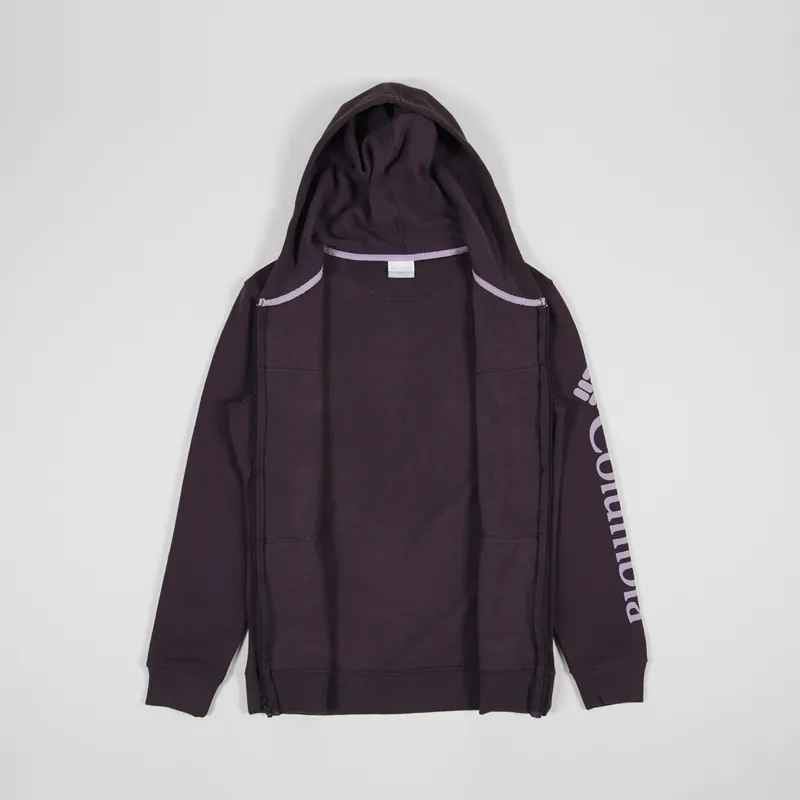 Columbia Logo Fleece Full-Zip Hoodie Dark Purple-1