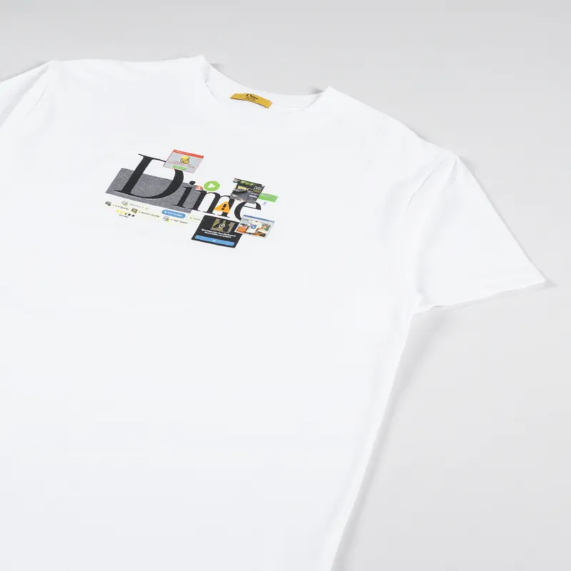関税送料込み【DIME】Classic Adblock T-Shirt (White) Dime MTL Mens Short Sleeve Classic Adblock T Shirt White