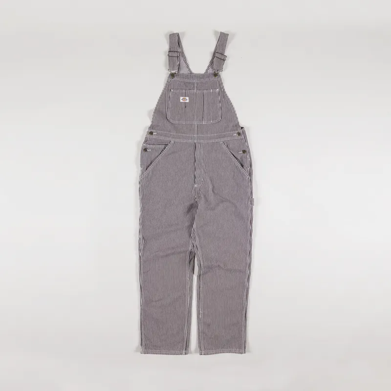 Dickies Womens Classic Hickory Bib Dark Brown Hickory