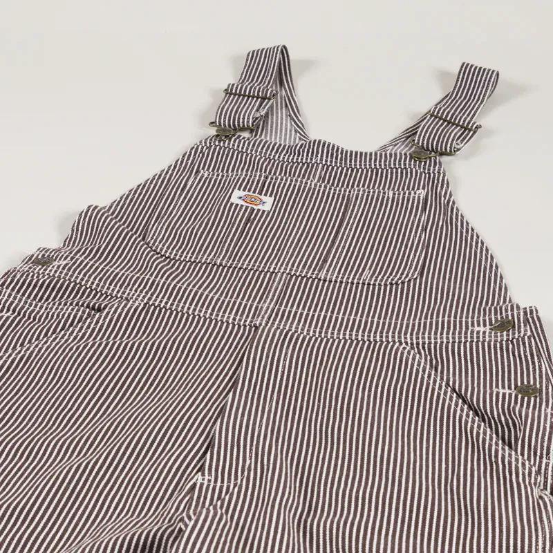 Dickies Womens Classic Hickory Bib Dark Brown Hickory-2