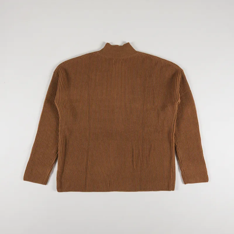 Rhythm Womens Classic Knit Jumper Caramel-4