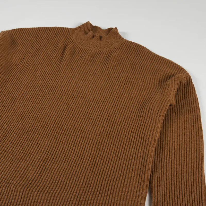 Rhythm Womens Classic Knit Jumper Caramel-5