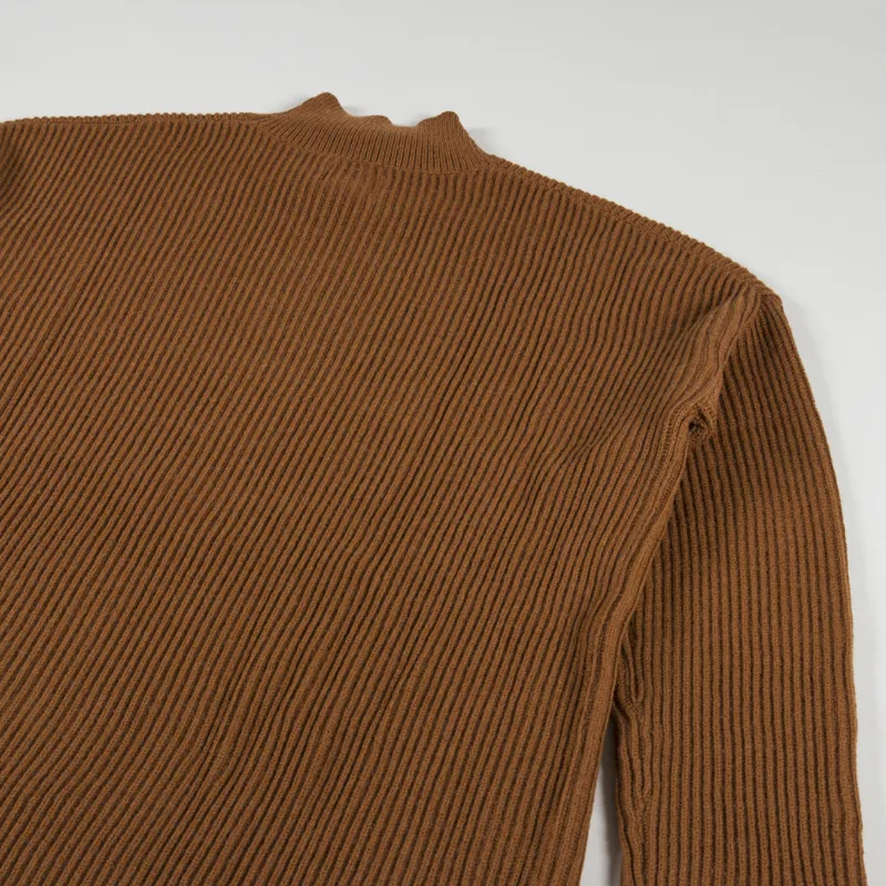 Rhythm Womens Classic Knit Jumper Caramel-6