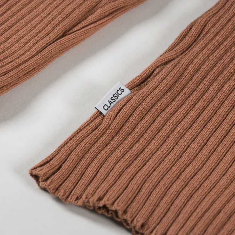 Rhythm Womens Classic Knit Long Sleeve Top Cinnamon-9