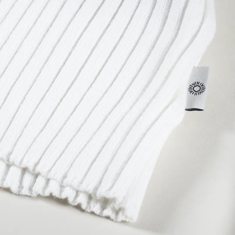 Rhythm Womens Classic Knit Long Sleeve Top White-7