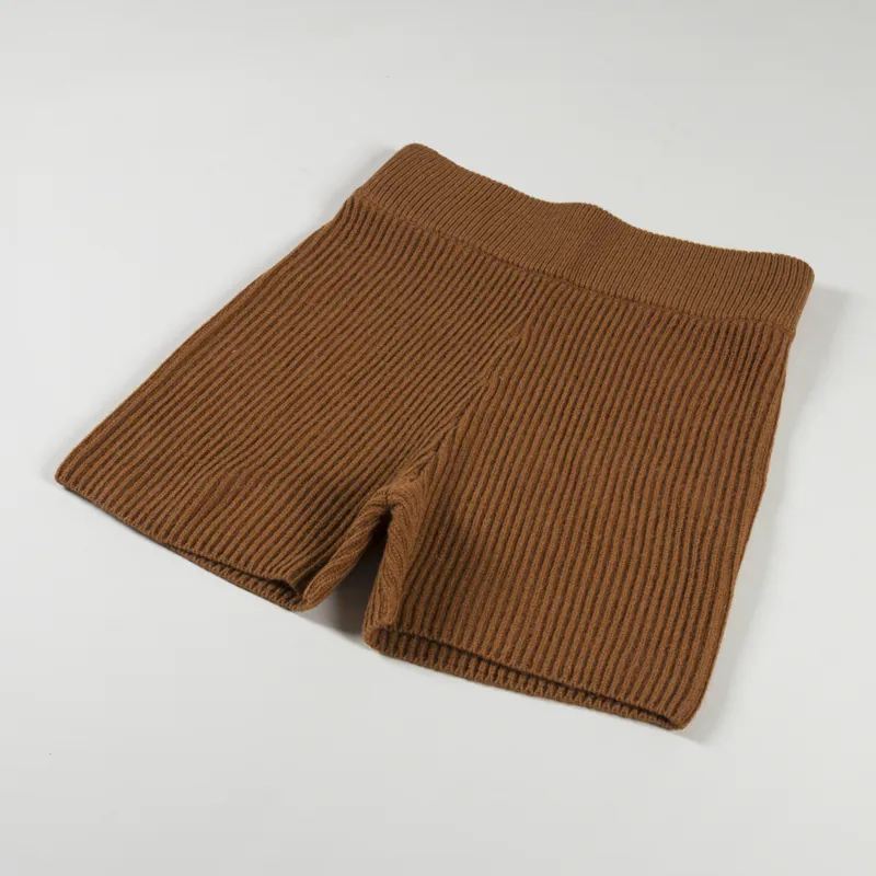 Rhythm Womens Classic Knit Shorts Caramel-8