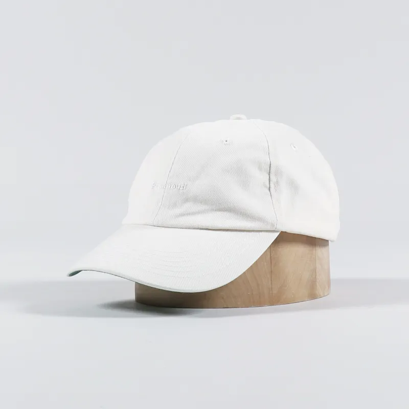 Edmmond Studios Mens Hat Classic Logo Curved Peak Cap Off White