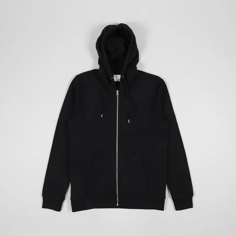 Solid black hotsell zip up hoodie