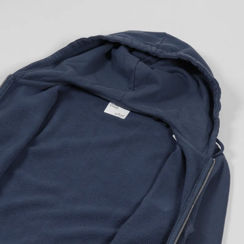 Colorful Standard Classic Organic Zip Hoodie Petrol Blue-4