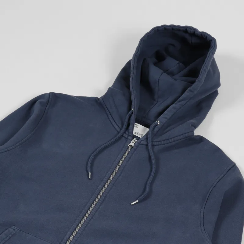 Colorful Standard Classic Organic Zip Hoodie Petrol Blue-3