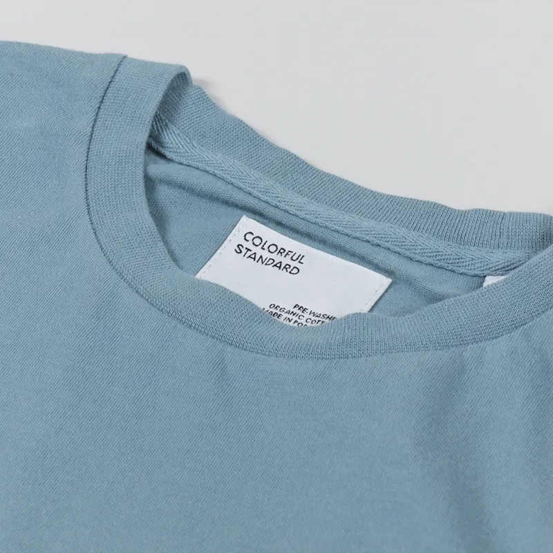 Colorful Standard Classic Organic T Shirt Stone Blue-2