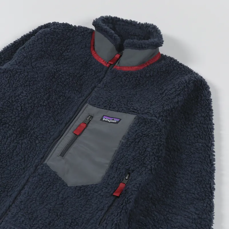 Patagonia Classic Retro-X Fleece Jacket New Navy Wax Red-3