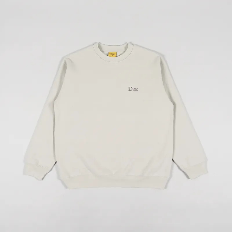 Dime Classic Small Logo Crew Neck Sweat Fog