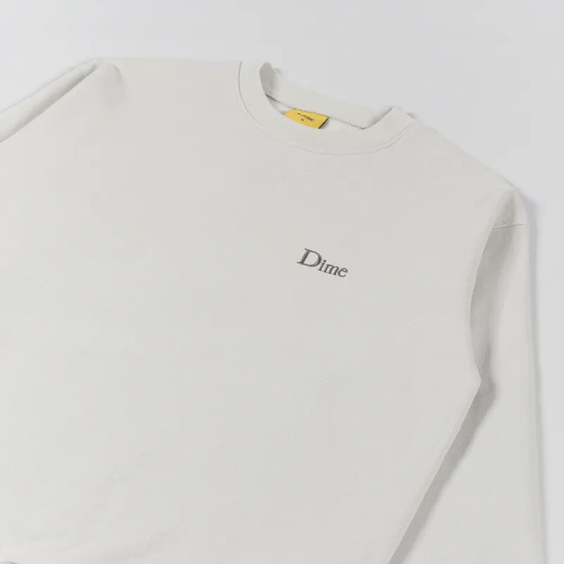 Dime Classic Small Logo Crew Neck Sweat Fog-2