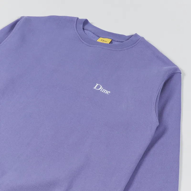 Dime Classic Small Logo Crew Neck Sweat Velvet Purple-2