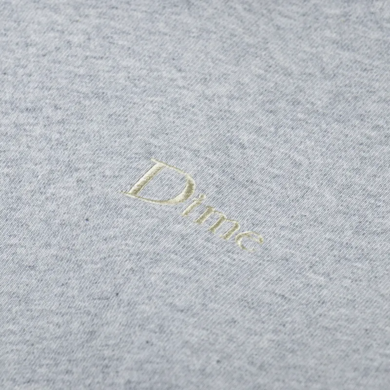 Dime Classic Small Logo Hoodie Heather Grey-5