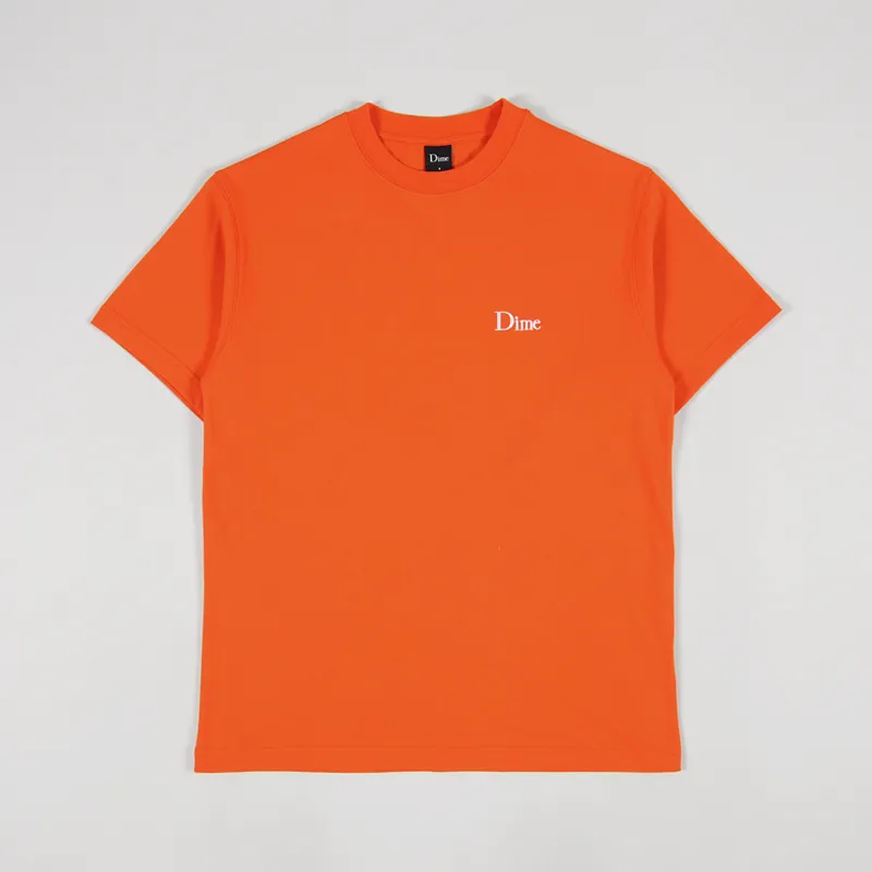 Dime Classic Small Logo T Shirt Burnt Orange
