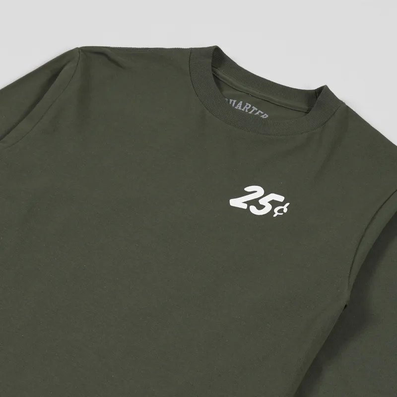 Quartersnacks Classic Snackman Long Sleeve T Shirt Olive-3