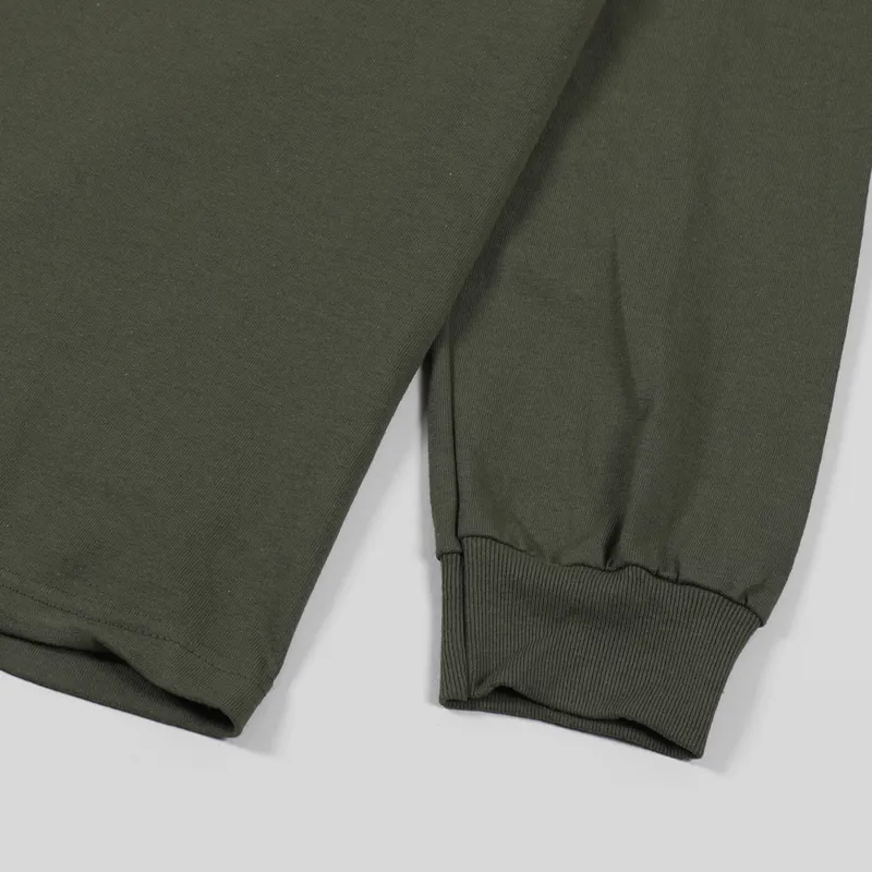 Quartersnacks Classic Snackman Long Sleeve T Shirt Olive-5