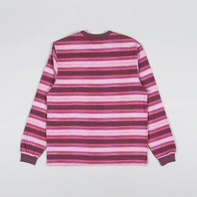 Dime Classic Striped Long Sleeve T Shirt Red-1