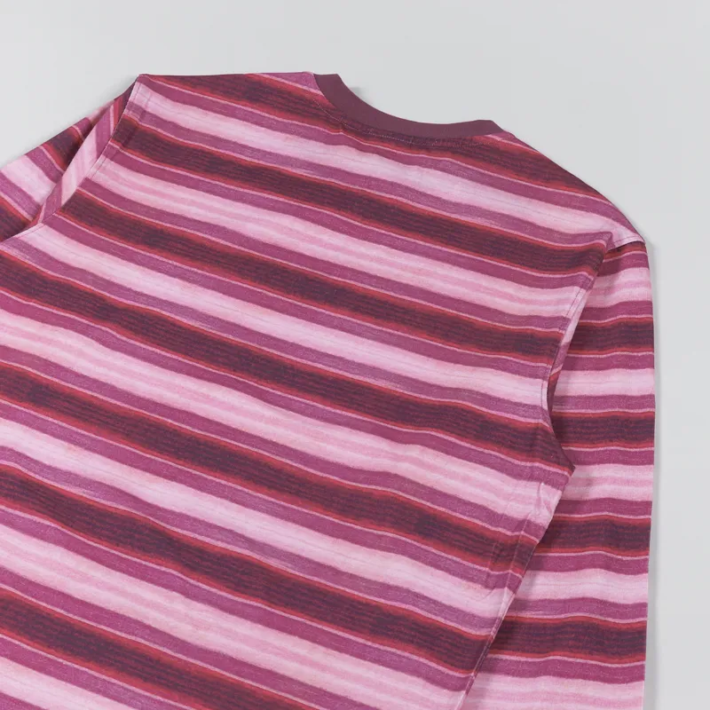 Dime Classic Striped Long Sleeve T Shirt Red-3