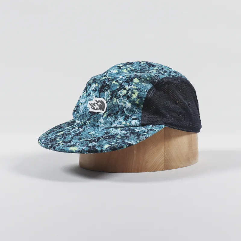 The North Face Mens Class V Camp Hat Beta Blue Lichen Print Cap