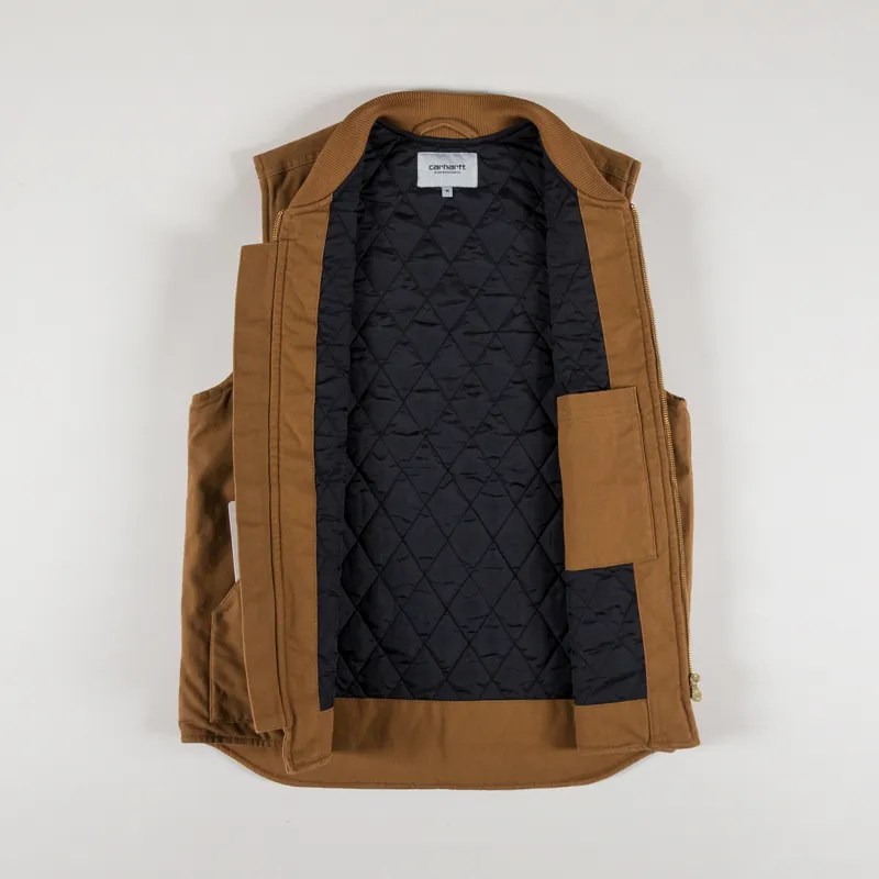 Carhartt WIP Classic Vest Heavy Stone Wash Hamilton Brown-3