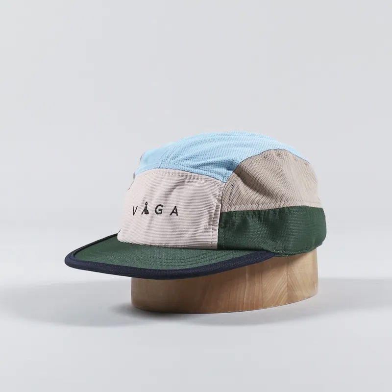 Vaga Logo Club Cap Beige Light Blue Army Green