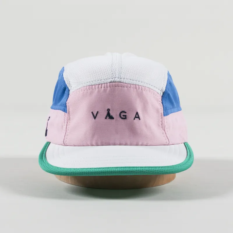 Vaga Logo Club Cap Ocean Green White Pale Pink Postal Blue-2