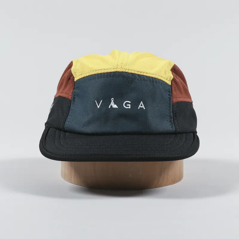 Vaga Logo Club Cap Ocean Mellow Yellow Brown-2