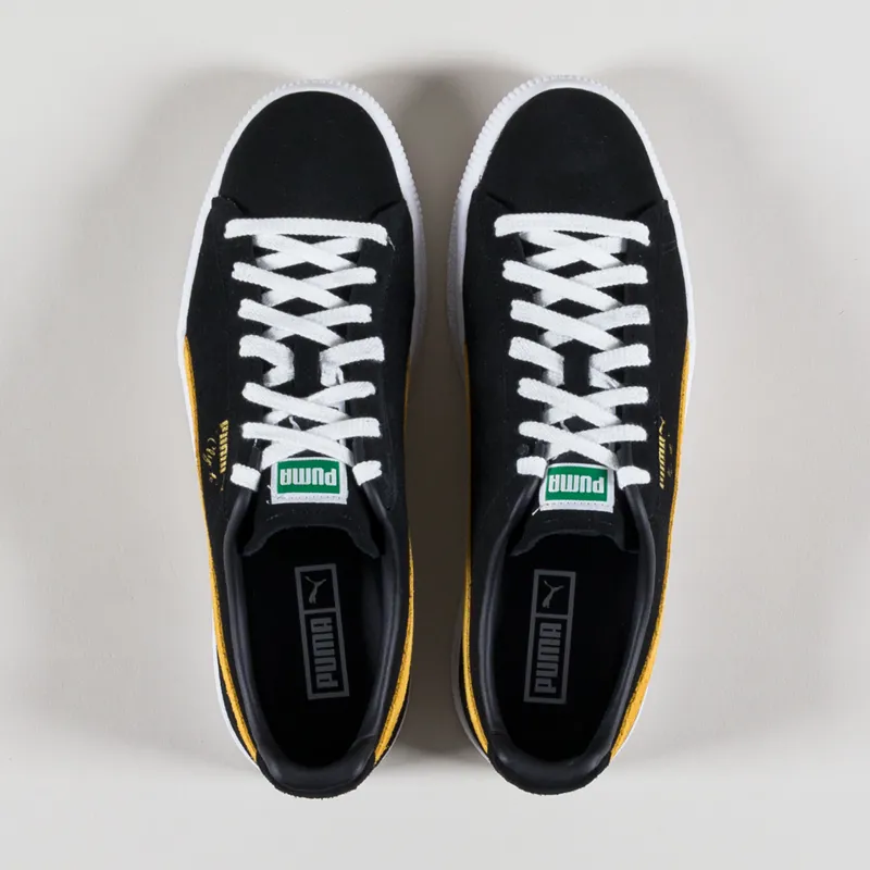 Puma Clyde OG Shoes Black Yellow-1