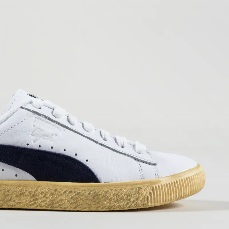 Puma Clyde Vintage Shoes White Navy-6