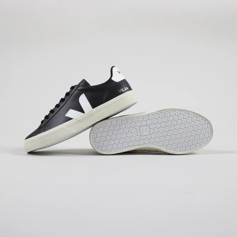 Veja Campo Chromefree Shoes Black White-1