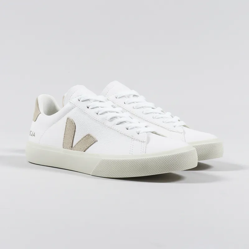 Veja Womens Campo Chromefree Shoes Extra White Almond
