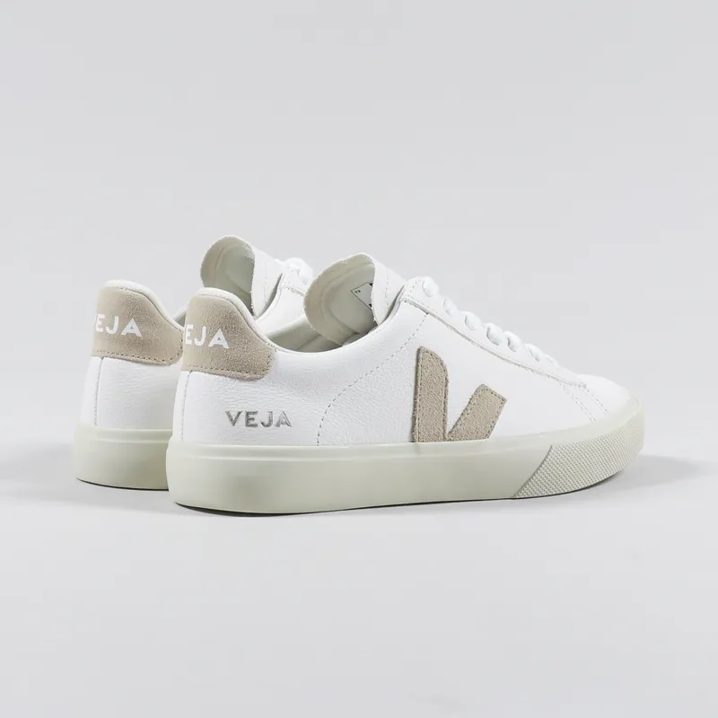 Veja Womens Campo Chromefree Shoes Extra White Almond-3