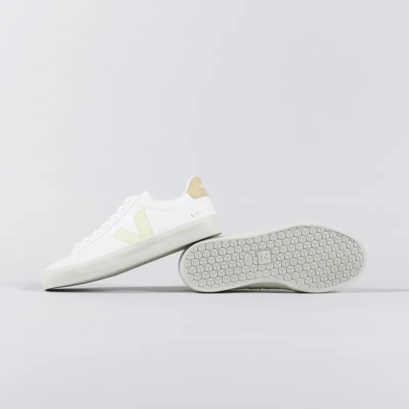 Veja Womens Campo Chromefree Shoes Extra White Sun Peach-2