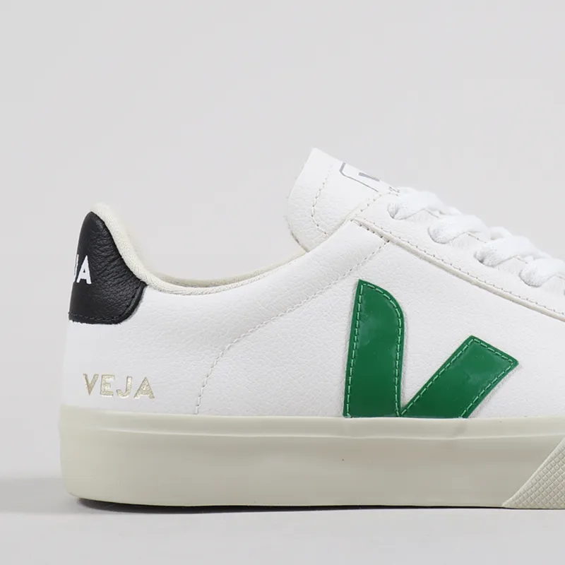 Veja Womens Campo Chromefree Shoes Extra White Emeraude Black-5