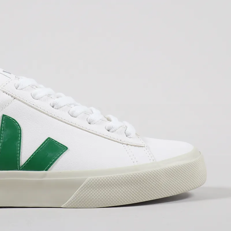 Veja Womens Campo Chromefree Shoes Extra White Emeraude Black-6