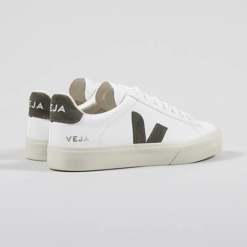 Veja Womens Campo Chromefree Shoes Extra White Kaki-1
