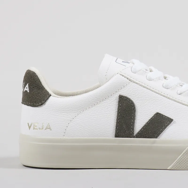 Veja Womens Campo Chromefree Shoes Extra White Kaki-4
