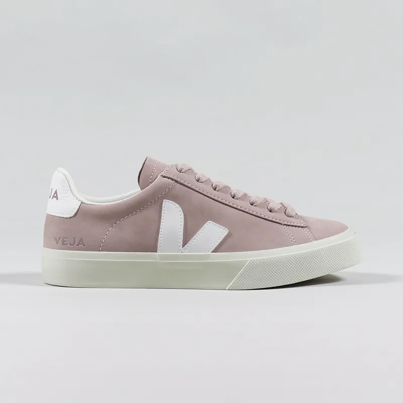Veja Womens Campo Nubuck Shoes Babe White-3
