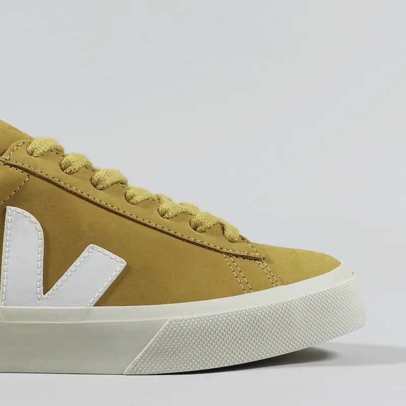 Veja Womens Campo Nubuck Shoes Moutarde White-6