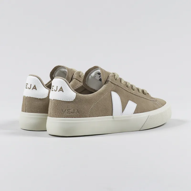 Veja Womens Campo Suede Shoes Dune White-3