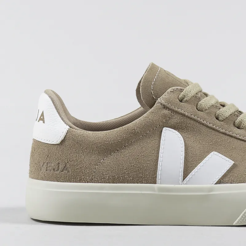 Veja Womens Campo Suede Shoes Dune White-5