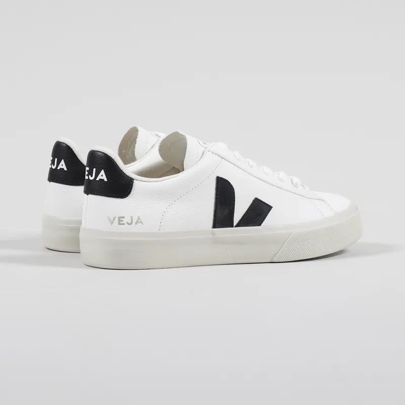 Veja Womens Campo Chromefree Shoes Extra White Black-1