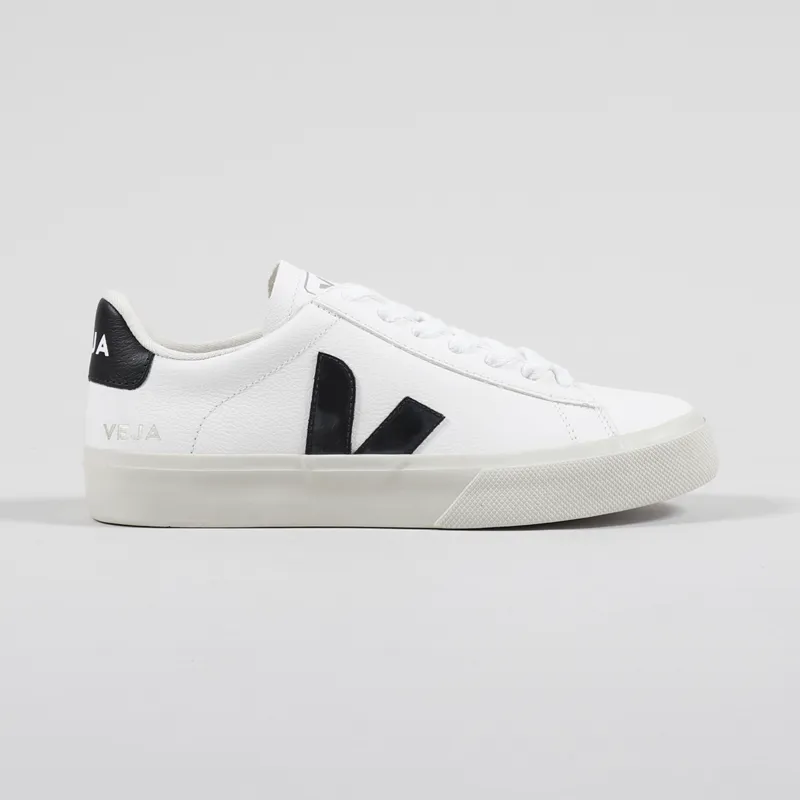Veja Womens Campo Chromefree Shoes Extra White Black-2